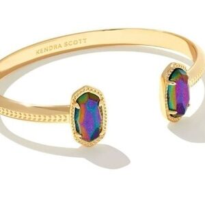 Kendra Scott Ellton Cuff Bracelet Gold - Iridescent Blue Gold tone